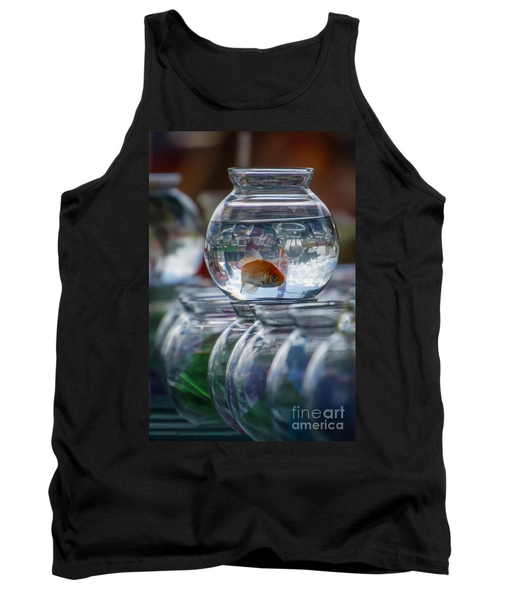Goldfish Tank Top featuring the photograph Win a Goldfish by Joann Long
