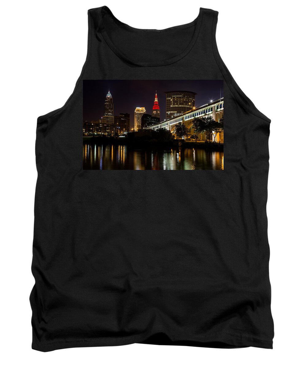 Sports Tank Top featuring the photograph Wine And Gold In Cleveland by Dale Kincaid