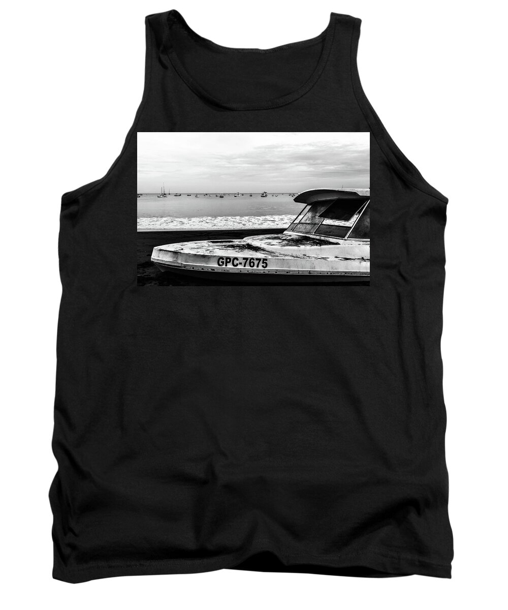 Costa Rica Tank Top featuring the photograph Yeah I gotta boat by D Justin Johns