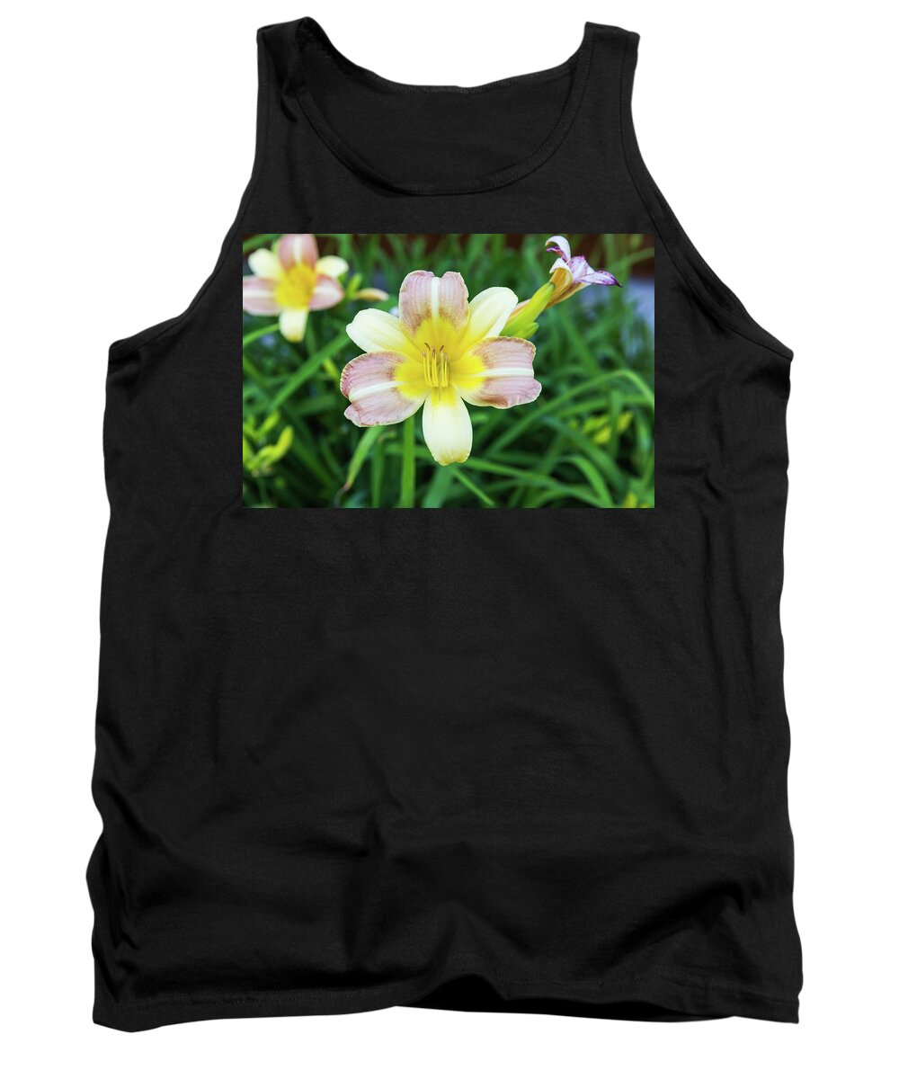 Daylily Tank Top featuring the photograph Yellow Daylily by D K Wall