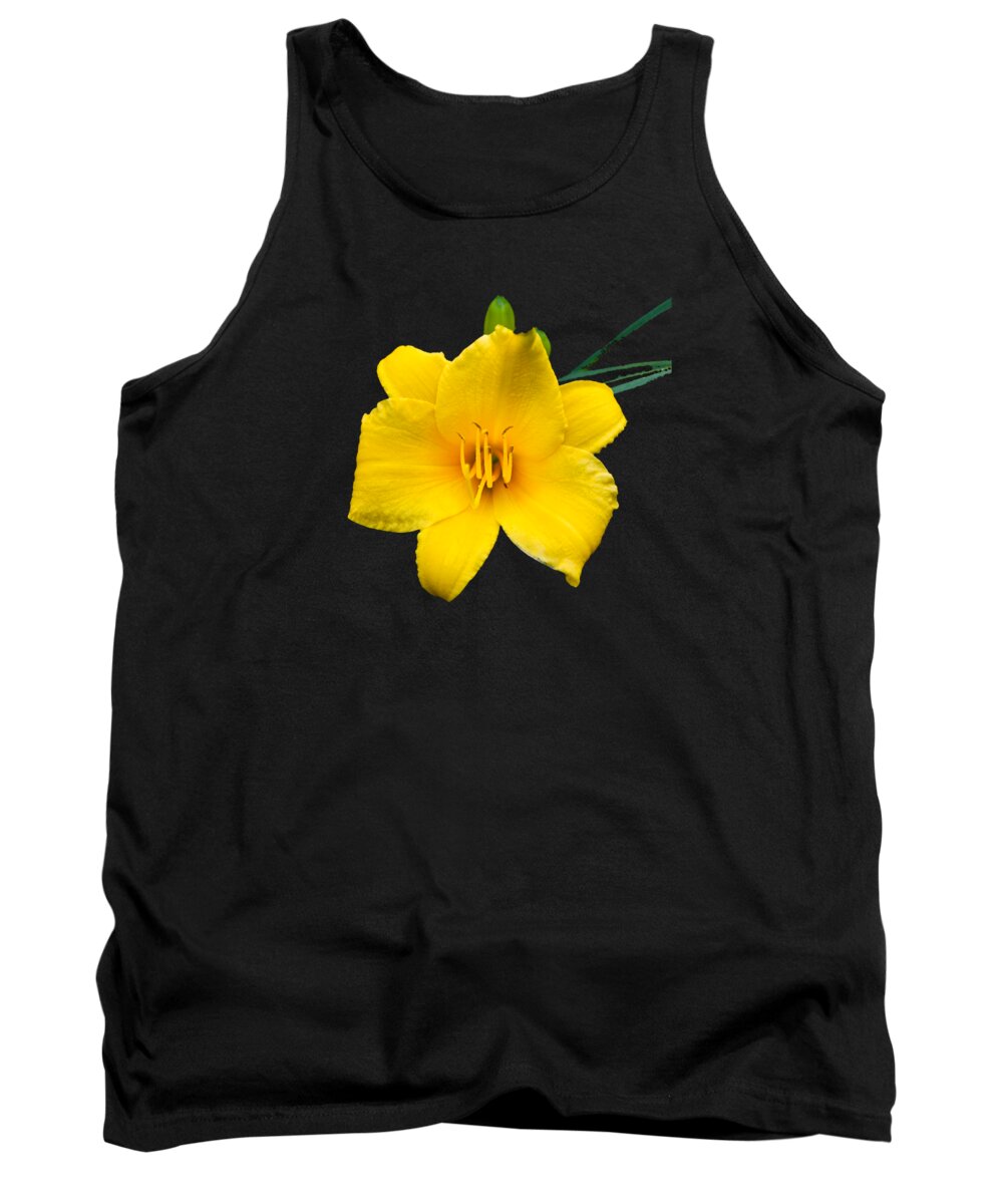 Daylily Tank Top featuring the photograph Yellow Daylily Flower by Christina Rollo