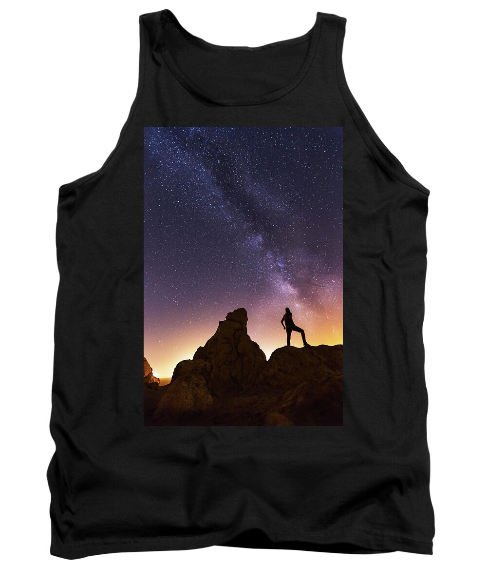 Milkyway Tank Top featuring the photograph You Cant Take The Sky From Me by Tassanee Angiolillo