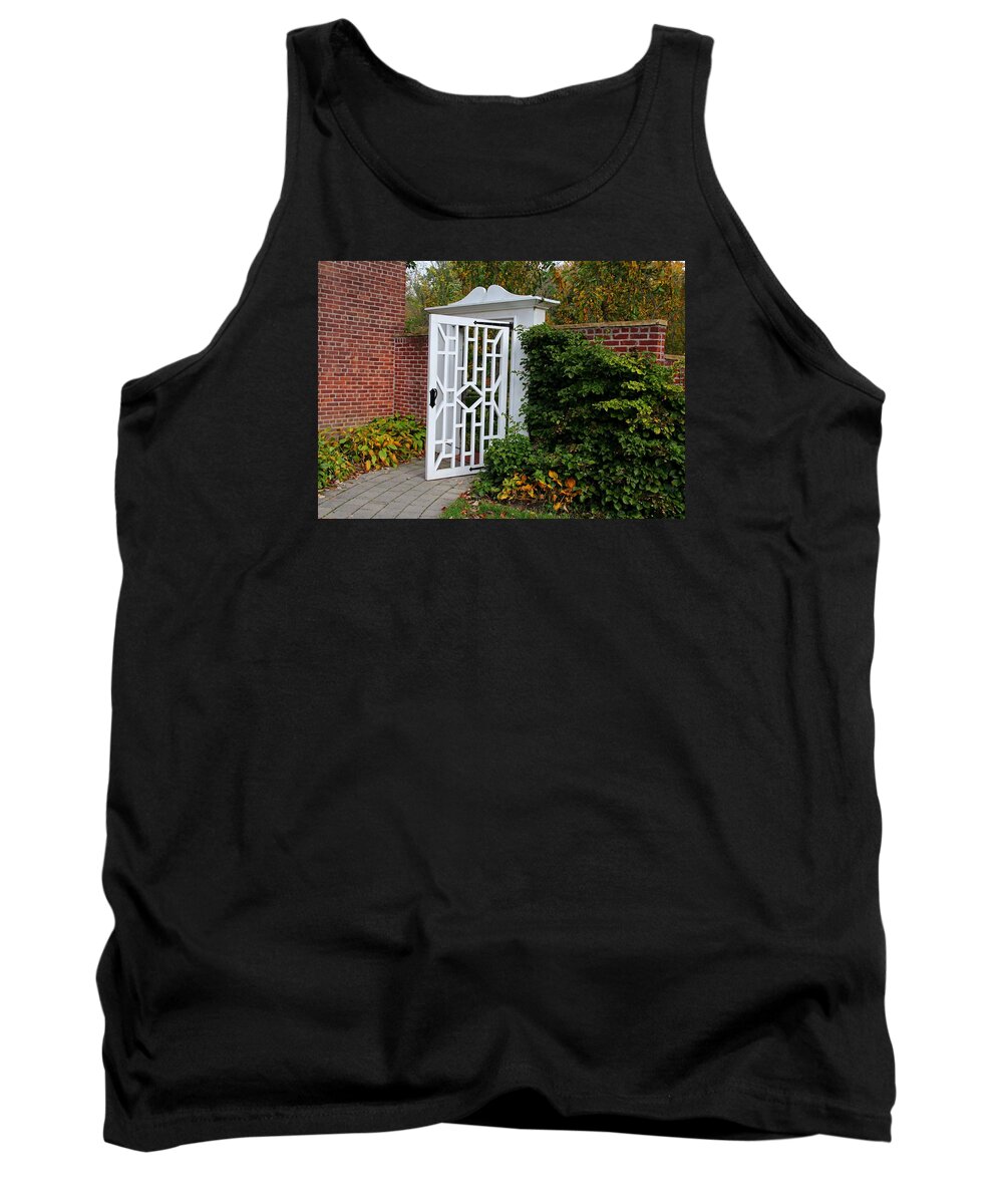 Gate Tank Top featuring the photograph Your Next Chapter by Michiale Schneider