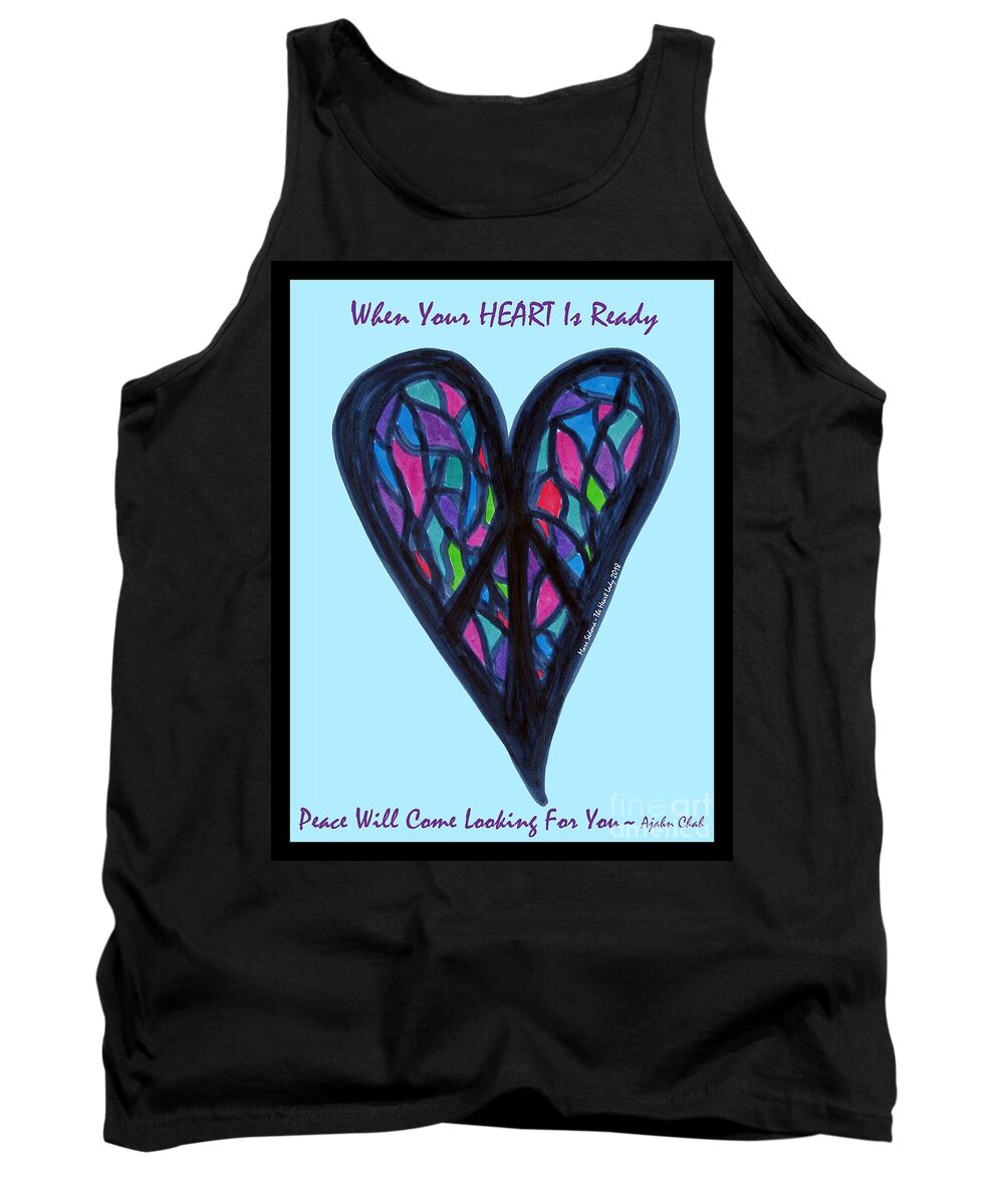 Heart Tank Top featuring the photograph Zen Heart Peace Puzzle by Mars Besso