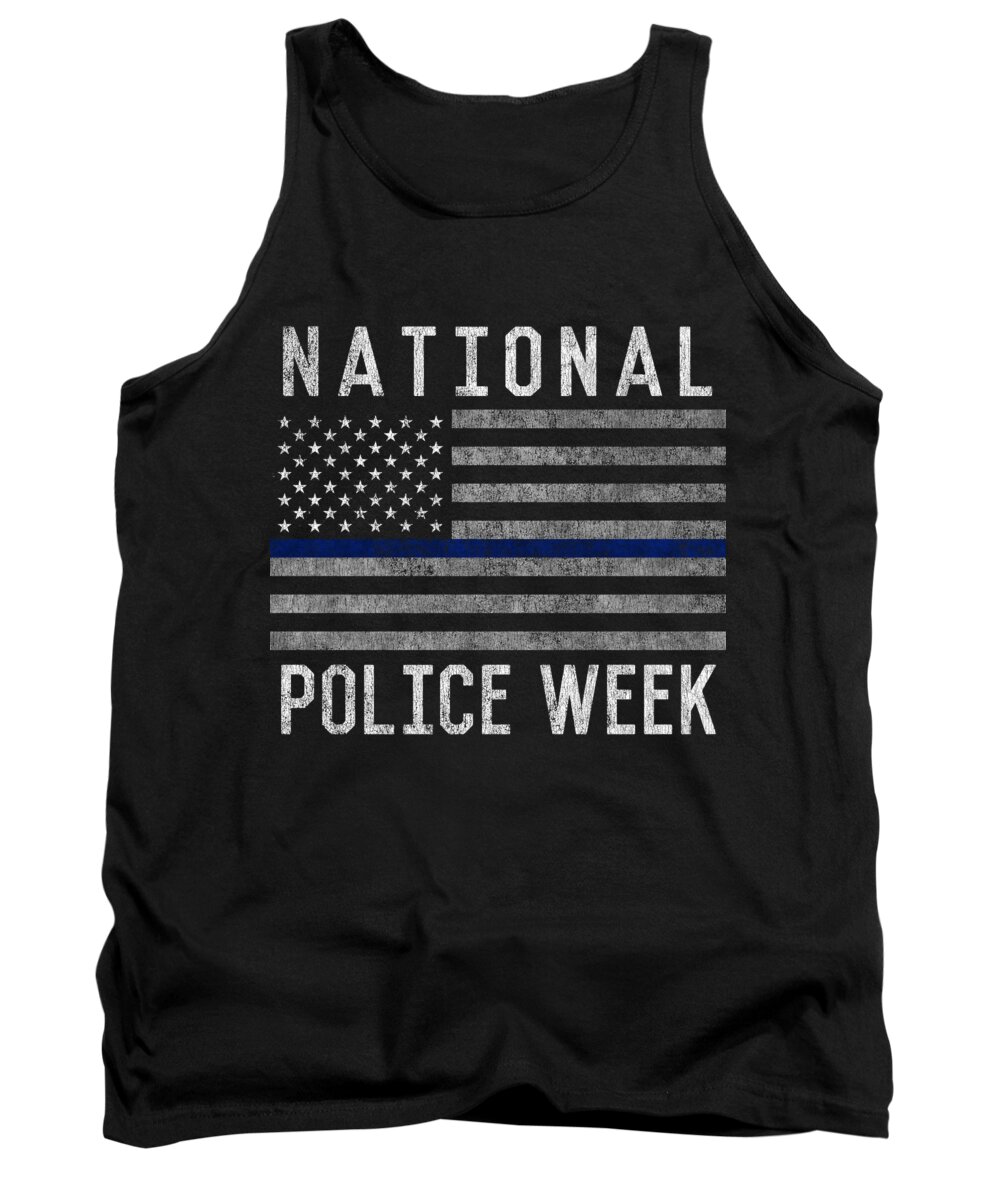 Cool Tank Top featuring the digital art National Police Week #1 by Flippin Sweet Gear