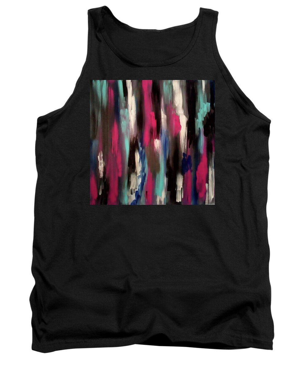 Abstract Tank Top featuring the painting A Chance Encounter by Eseret Art