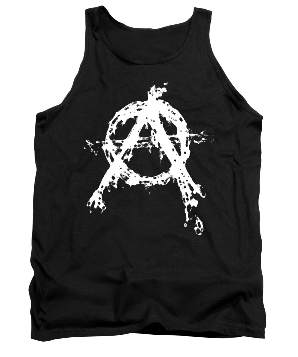 Anarchy Tank Top featuring the digital art Anarchy Graphic by Roseanne Jones