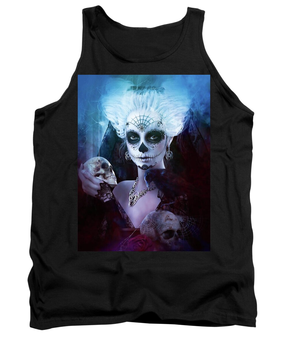 Never After Tank Top featuring the digital art Never After Sugar Doll by Shanina Conway
