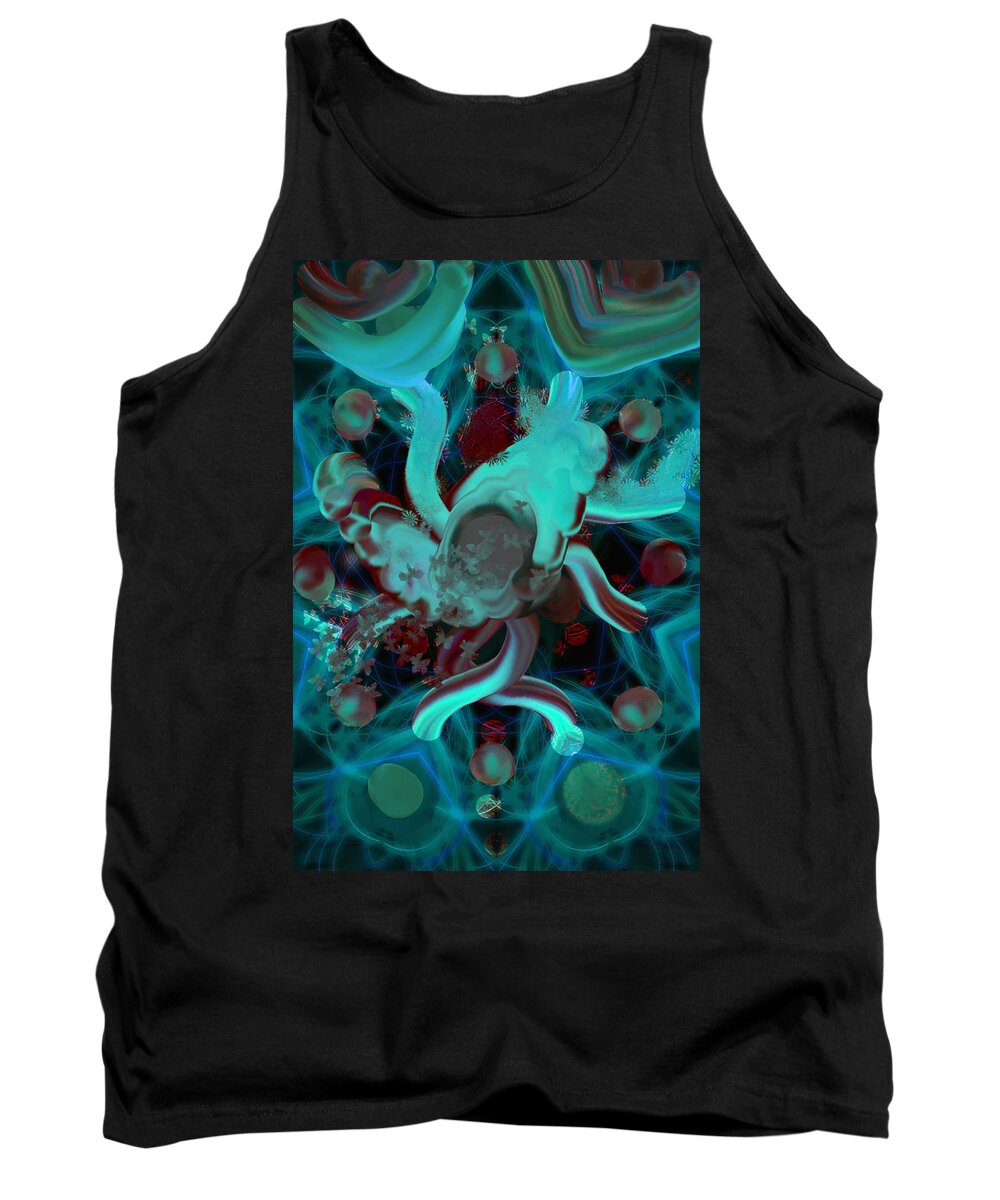 Black Hole Art Tank Top featuring the digital art Black Hole by Don Wright