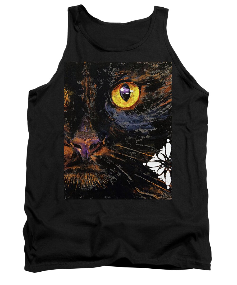 Abstract Tank Top featuring the painting Bombay Cat by Michael Creese