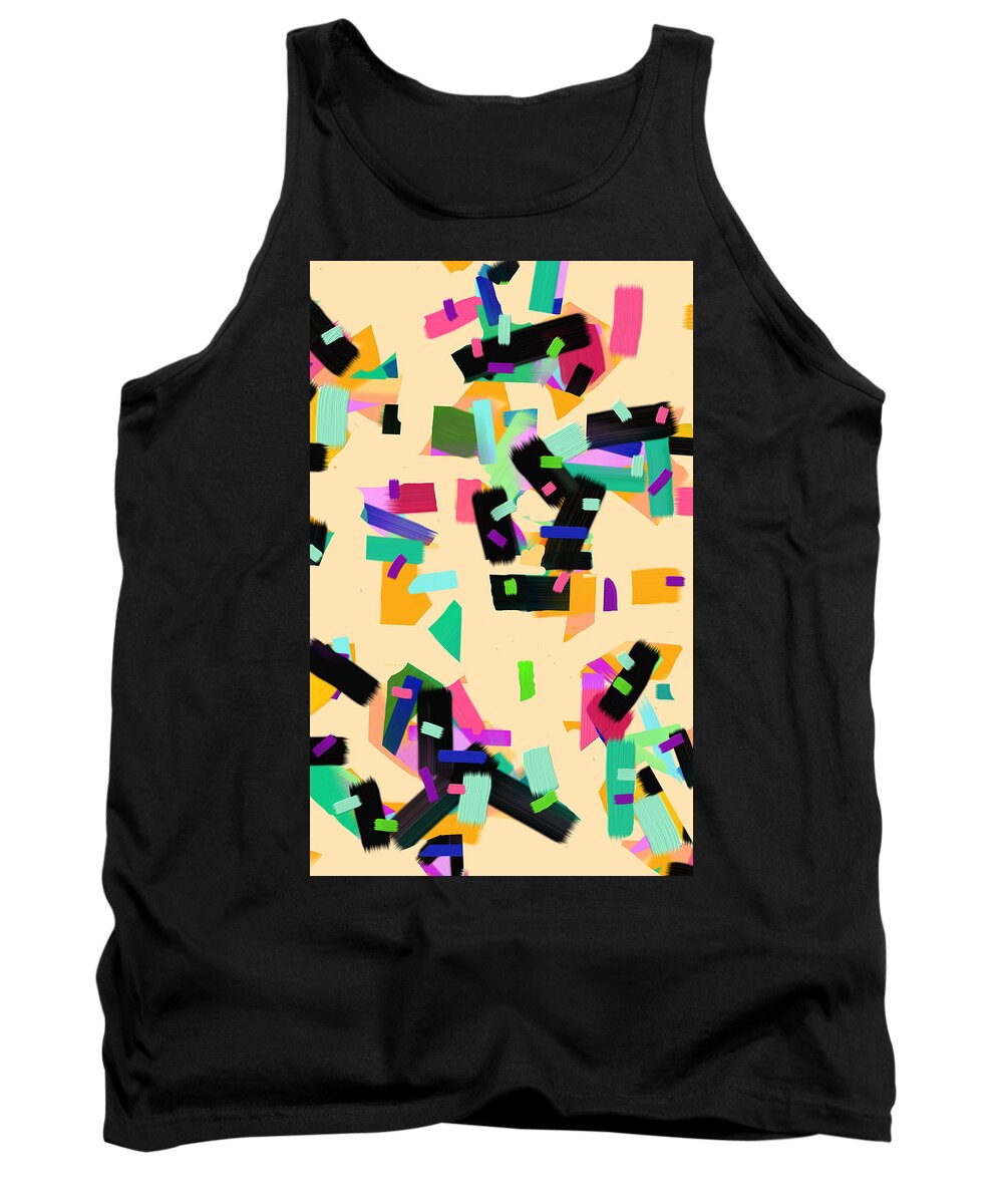 Brushes Tank Top featuring the digital art Brushes #3 by Roz Eve
