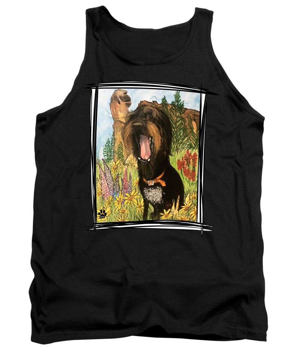 Bussmann Tank Top featuring the drawing Bussmann 5119 by Canine Caricatures By John LaFree