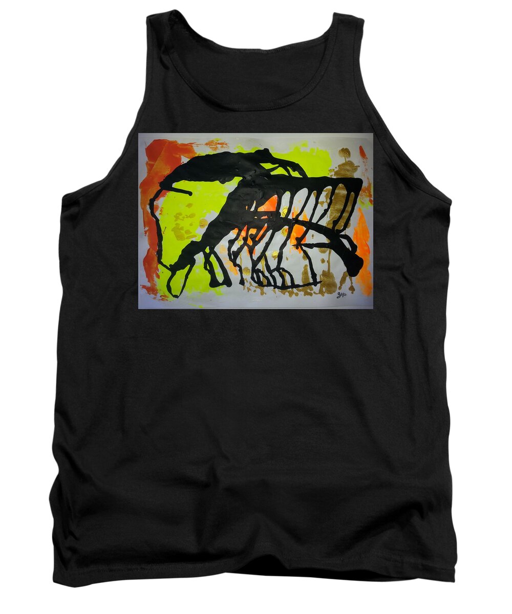 Tank Top featuring the painting Caos 33 by Giuseppe Monti