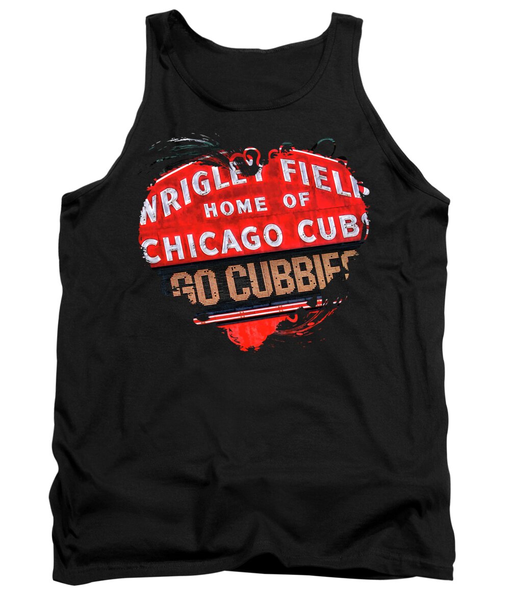Chicago Tank Top featuring the painting Chicago Cubs Wrigley Field by Christopher Arndt