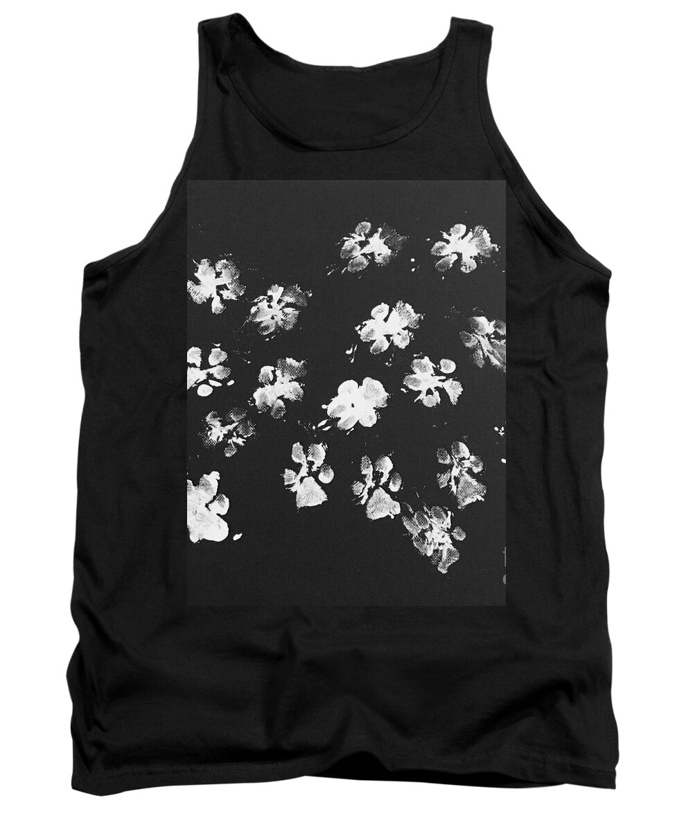 Paw Tank Top featuring the painting Paw Prints by Holly Carmichael