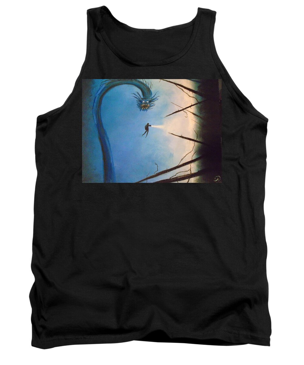 Moster Tank Top featuring the drawing Deep Nights by Jen Shearer