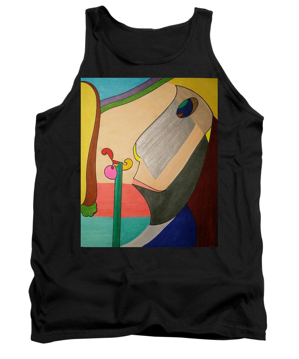 Geo - Organic Art Tank Top featuring the painting Dream 343 by S S-ray