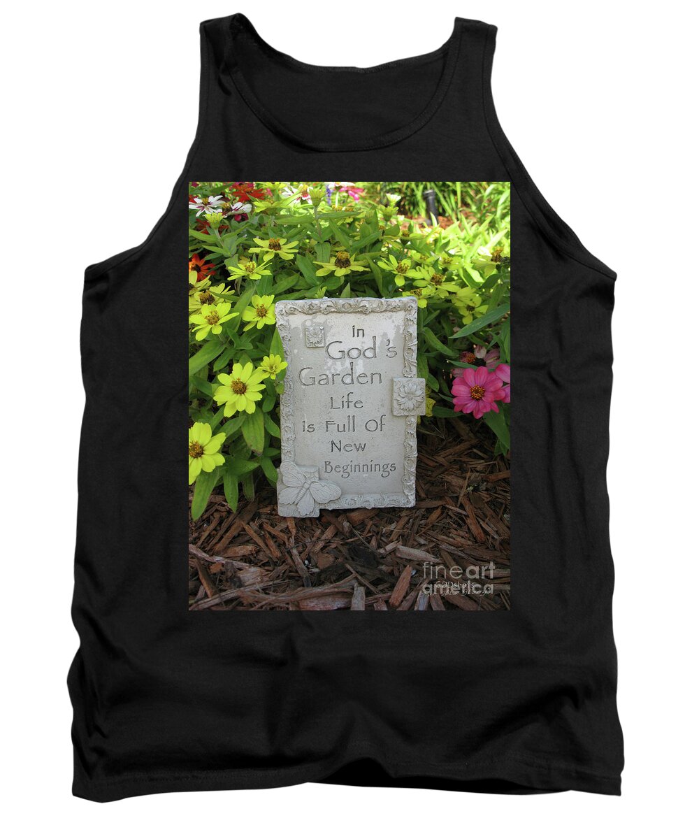  Tank Top featuring the mixed media Gods garden by Lori Tondini