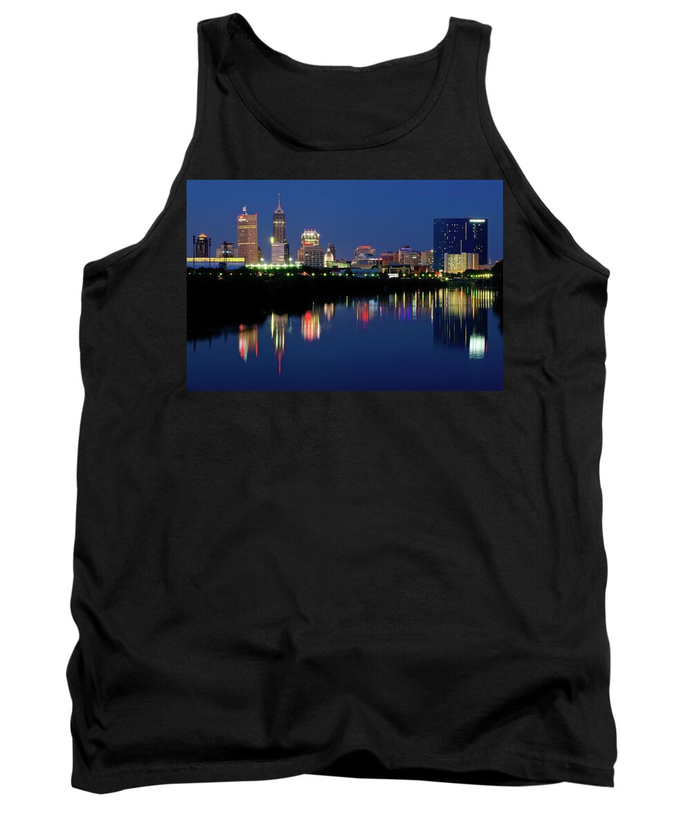 Indianapolis Tank Top featuring the photograph Indianapolis Night 2017 by Frozen in Time Fine Art Photography