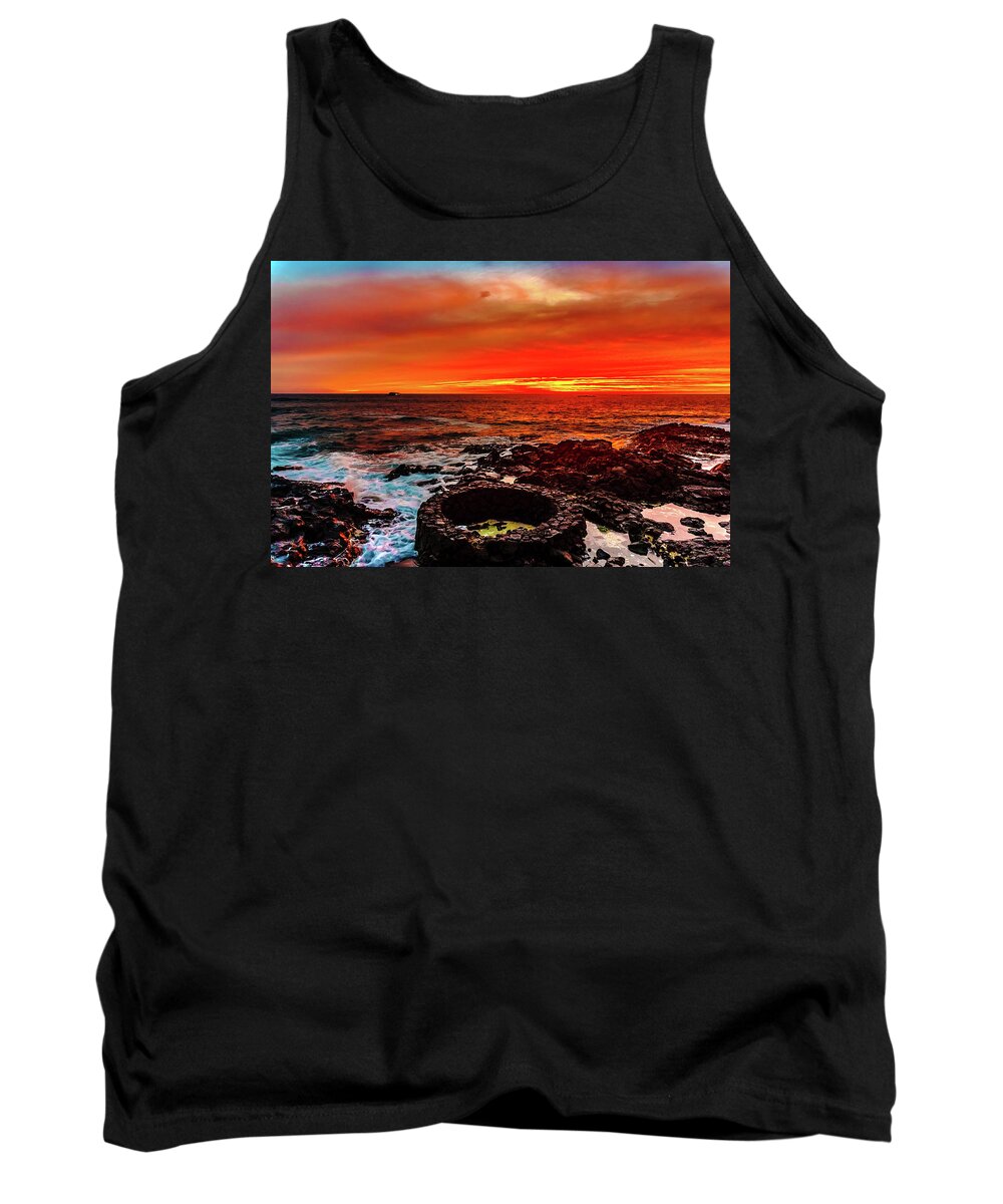  Tank Top featuring the photograph Lava Bath after Sunset by John Bauer