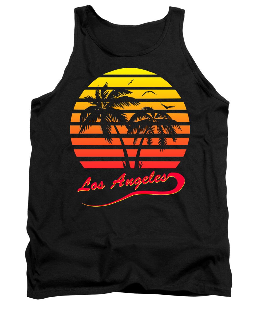 Los Tank Top featuring the digital art Los Angeles Sunset by Filip Schpindel