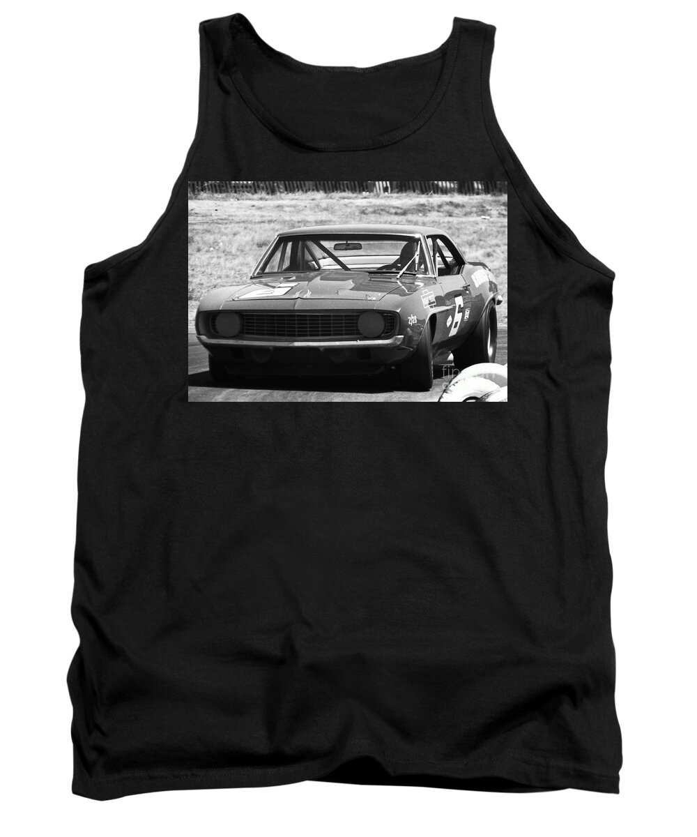 Mark Donohue Tank Top featuring the photograph Mark Donohue turn 9 by Dave Allen