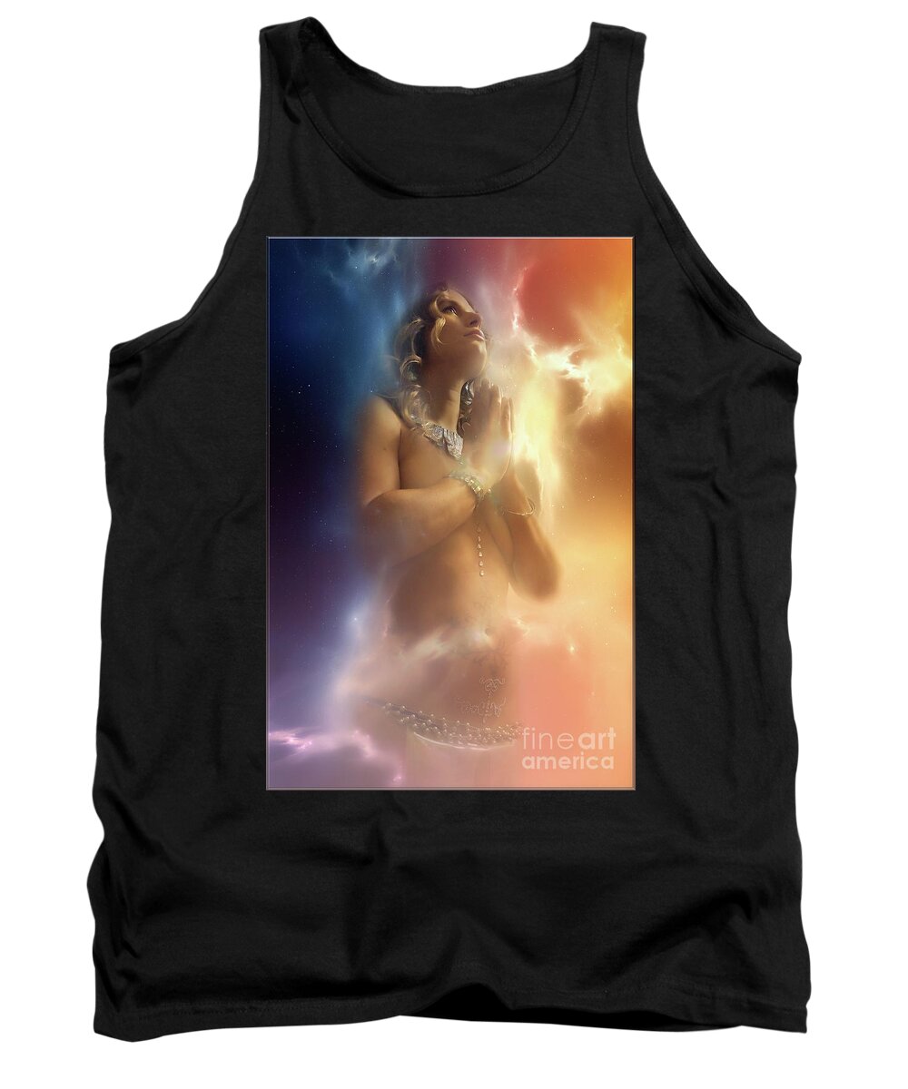 Dark Tank Top featuring the digital art Moment Of Enlightenment by Recreating Creation