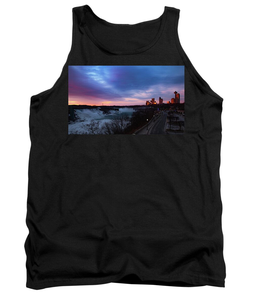 Niagara Falls Tank Top featuring the photograph Niagara Falls at Sunrise by Lora J Wilson