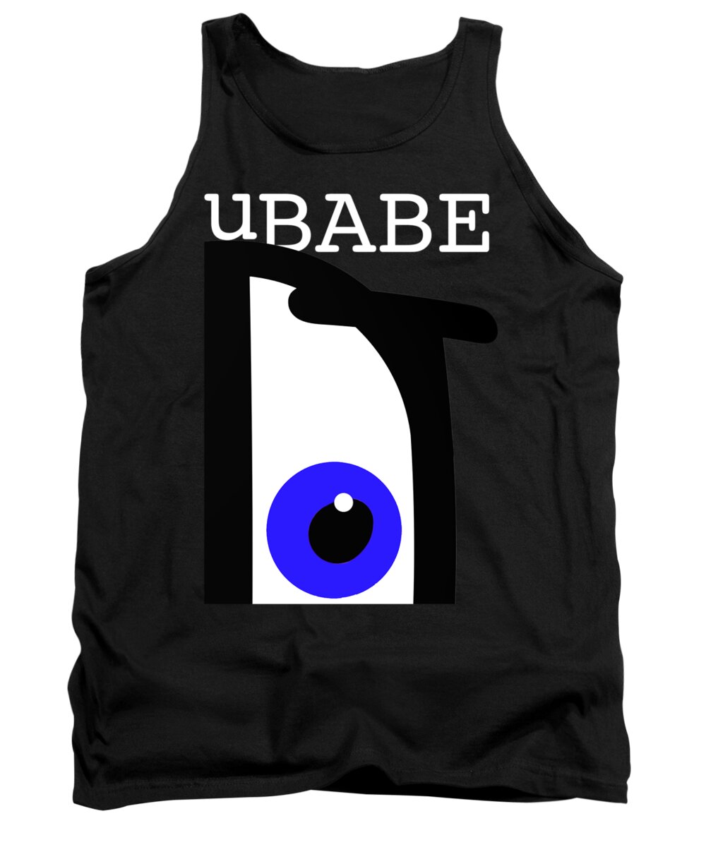 Ubabe Black Eye Tank Top featuring the digital art Night of the Babe by Ubabe Style