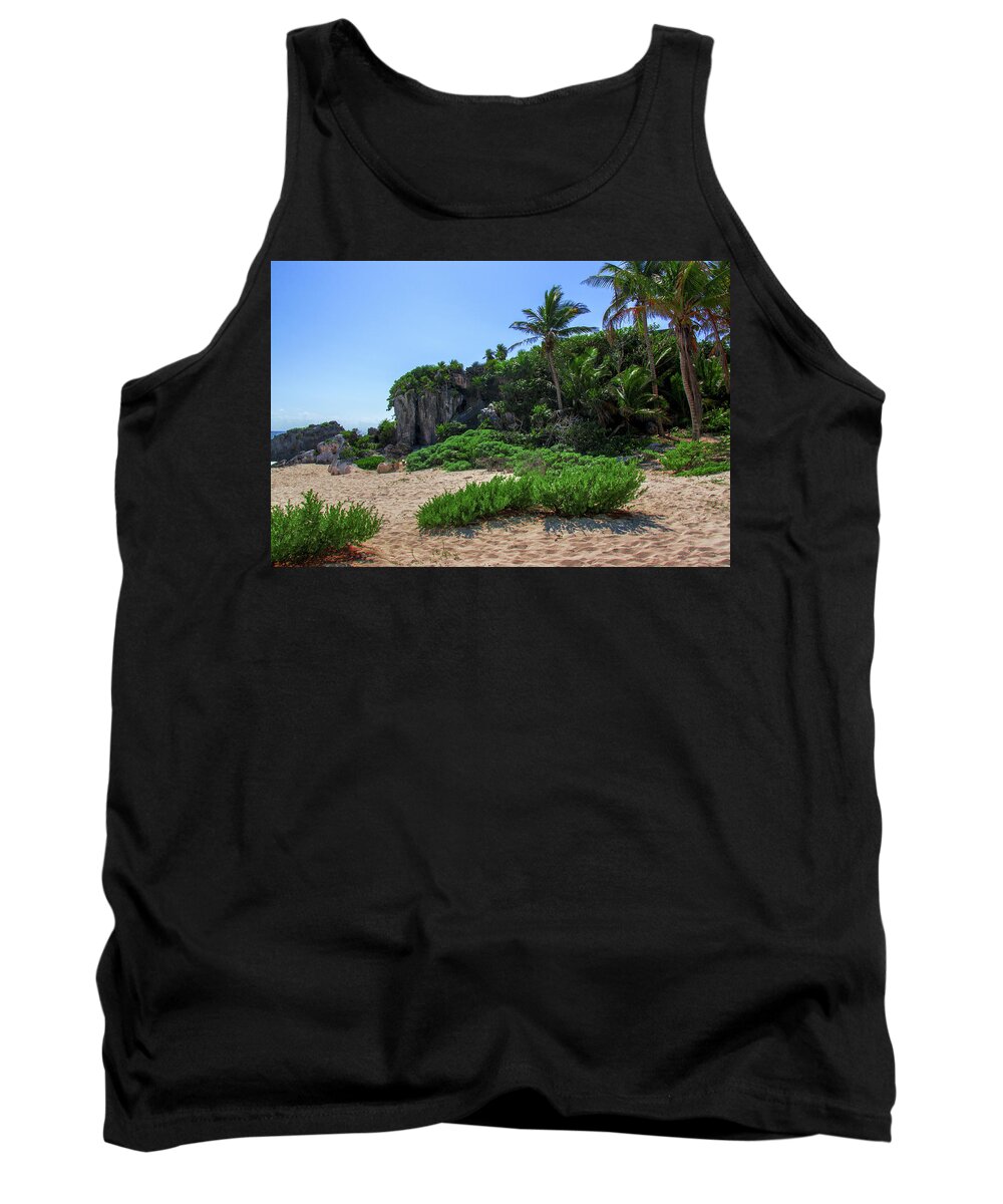 Mexico Tank Top featuring the photograph On the coast of Tulum by Sun Travels