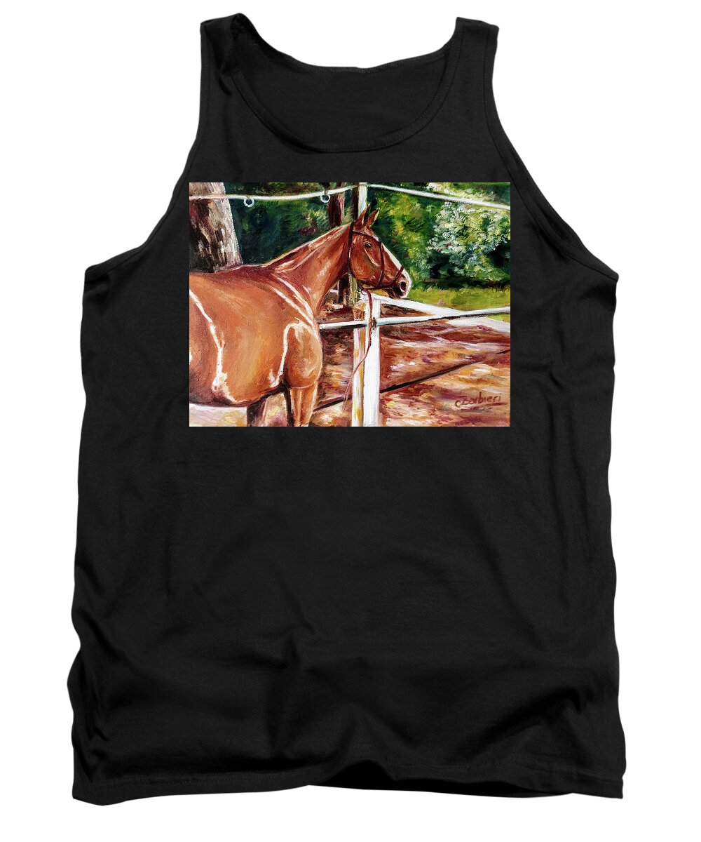 Wallpaint Tank Top featuring the painting Palenque by Carlos Jose Barbieri