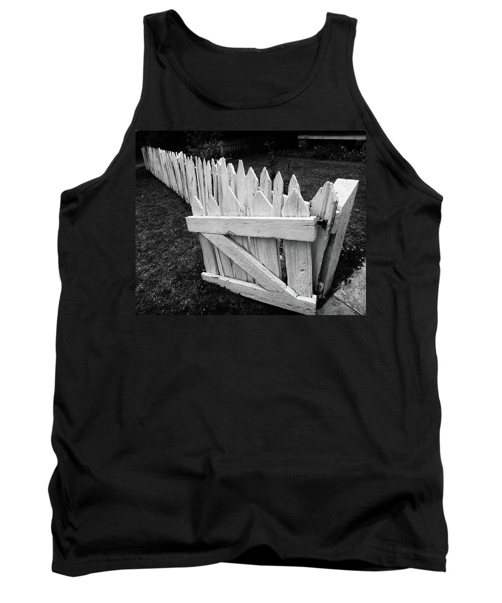 Fence Tank Top featuring the photograph Pickett Fence by Jim Mathis