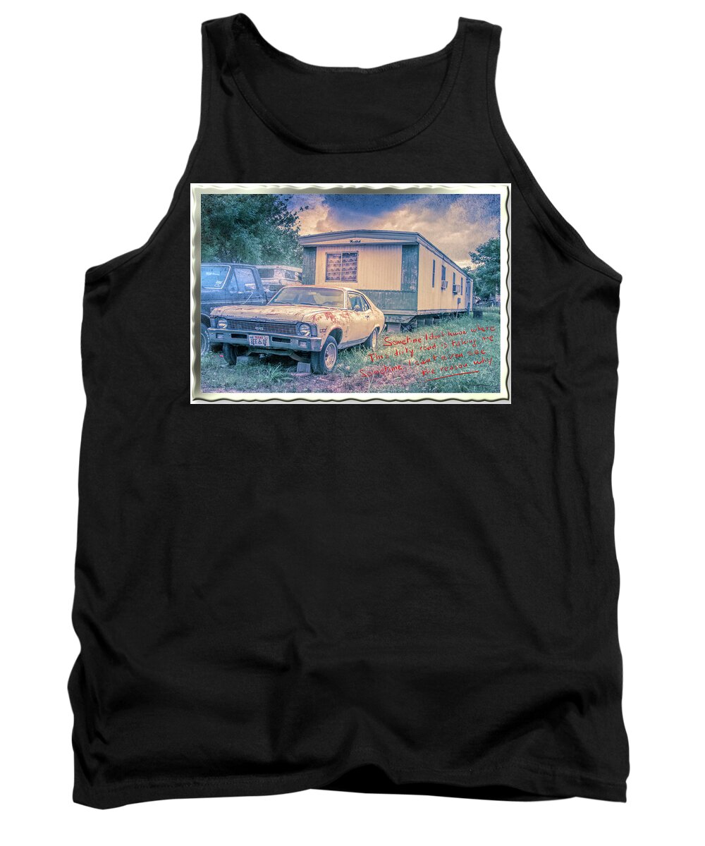 Waitin' Around To Die Tank Top featuring the photograph Postcard for you N3 - Waitin' Around To Die by Micah Offman
