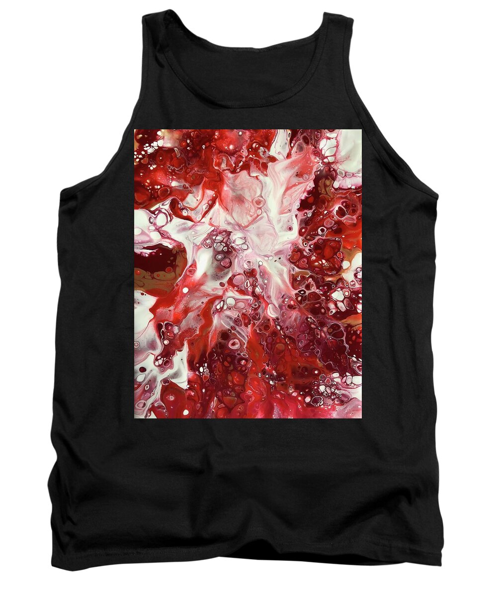 Acrylic Tank Top featuring the painting Radiant Red by Teresa Wilson by Teresa Wilson