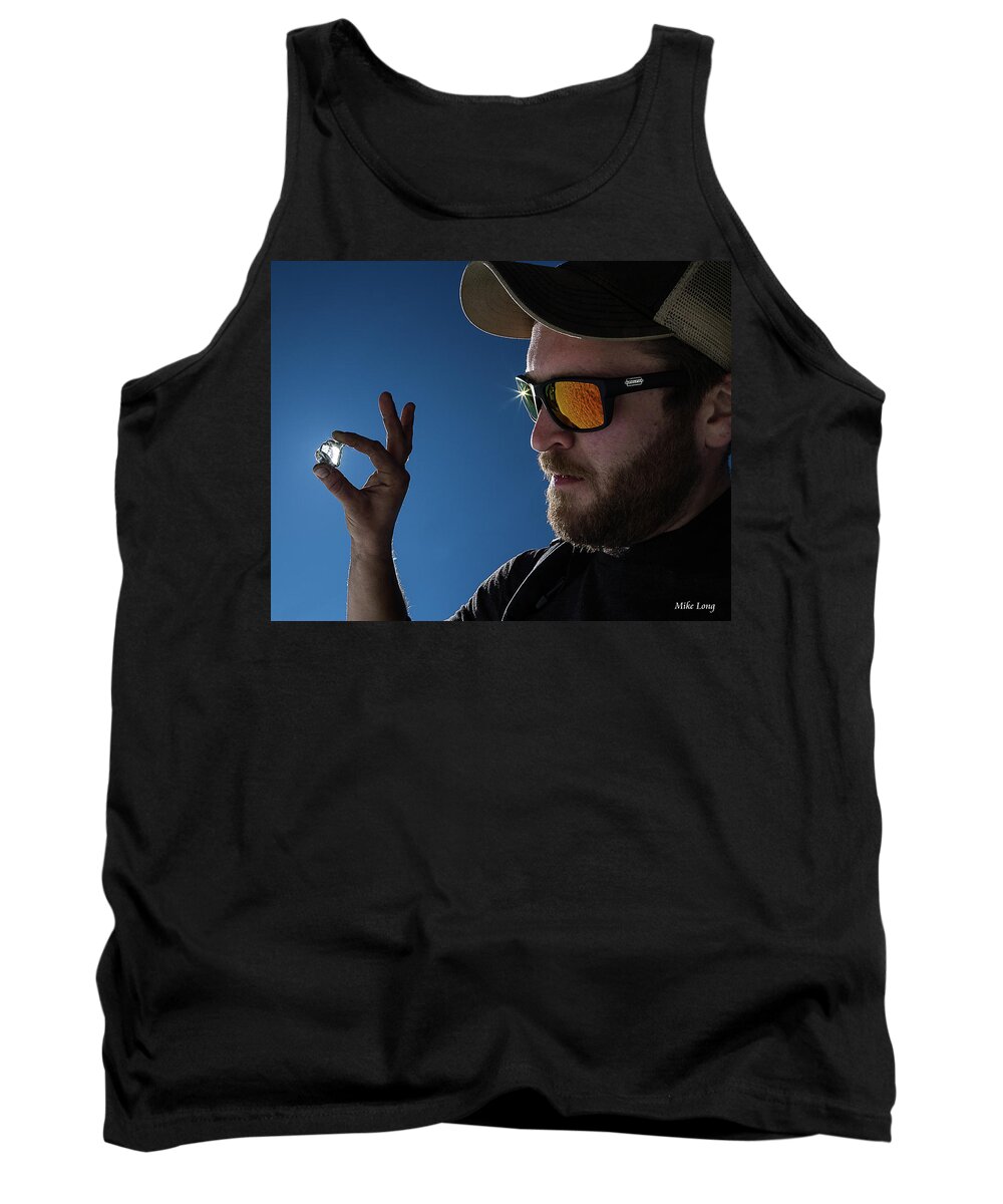 Obsidian Tank Top featuring the photograph Rare Obsidian by Mike Long