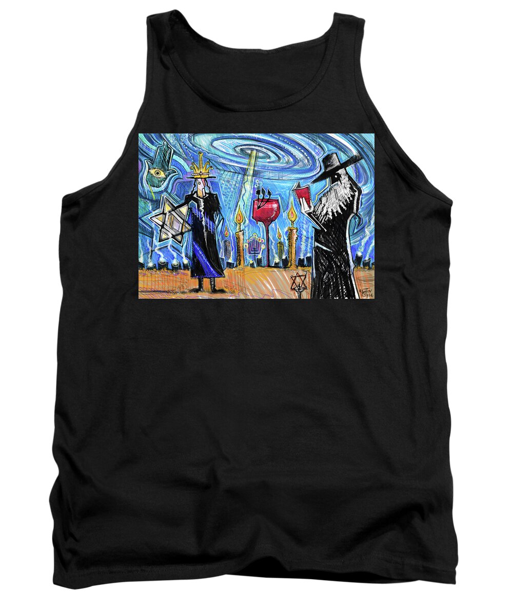 Jewish Tank Top featuring the painting Shamayim 101 by Yom Tov Blumenthal