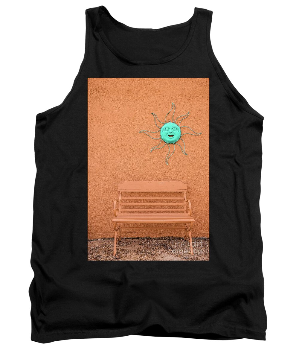 Southwestern Bench Tank Top featuring the photograph Southwestern Bench by Imagery by Charly