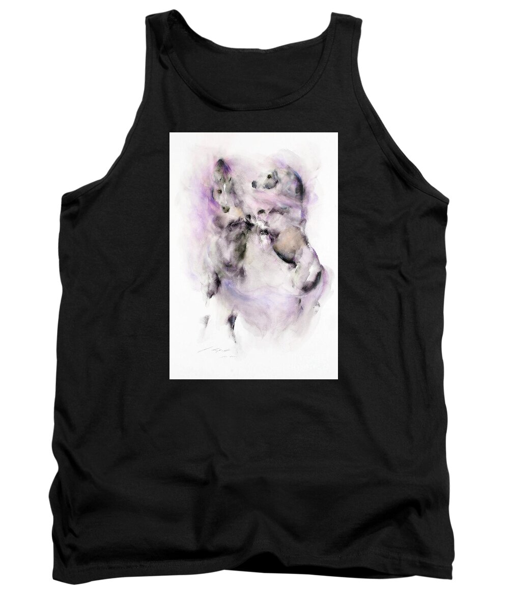 Horse Tank Top featuring the painting Equus 2 by Janette Lockett