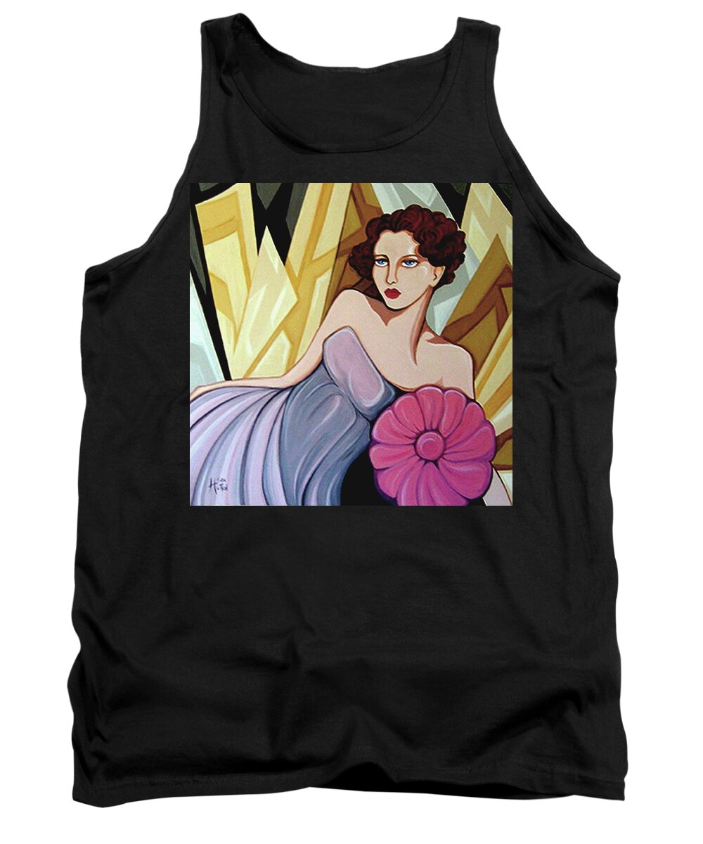 Art Deco Tank Top featuring the painting Starlet 1935 by Tara Hutton