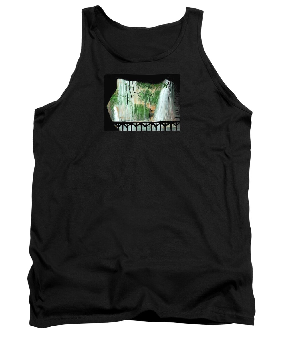 Grotto Tank Top featuring the painting The Grotto by Jean Pacheco Ravinski