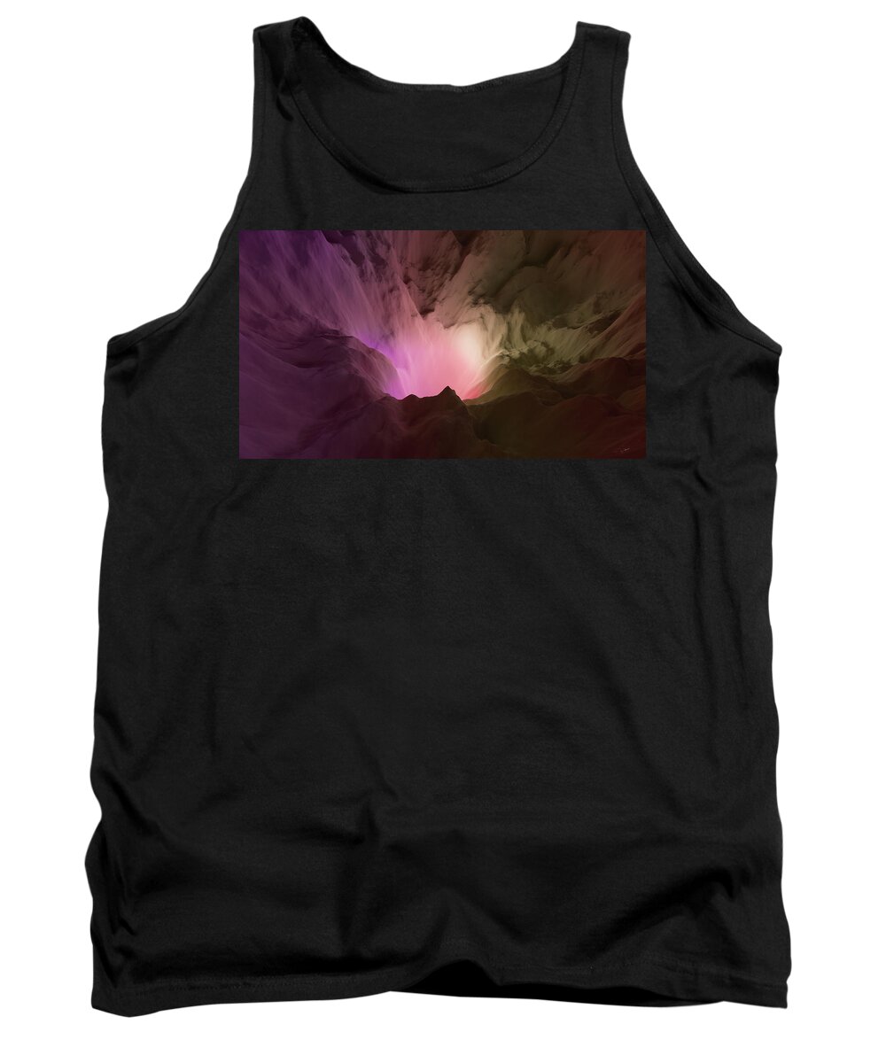Artificial Intelligence Tank Top featuring the digital art Towards the edge horizon by Javier Ideami