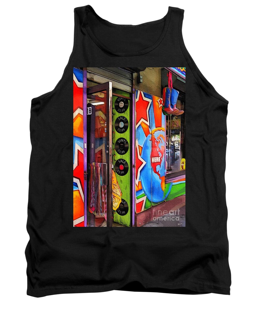 Colours. Red Tank Top featuring the digital art Vinyl for Sale by Diana Rajala