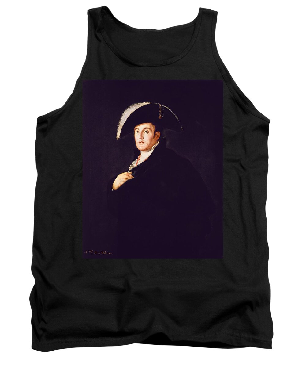 Oil On Canvas Tank Top featuring the painting Workshop of Francisco de Goya The Duke of Wellington, c.1812, National Gallery of Art, Washington... by Workshop of Francisco de Goya