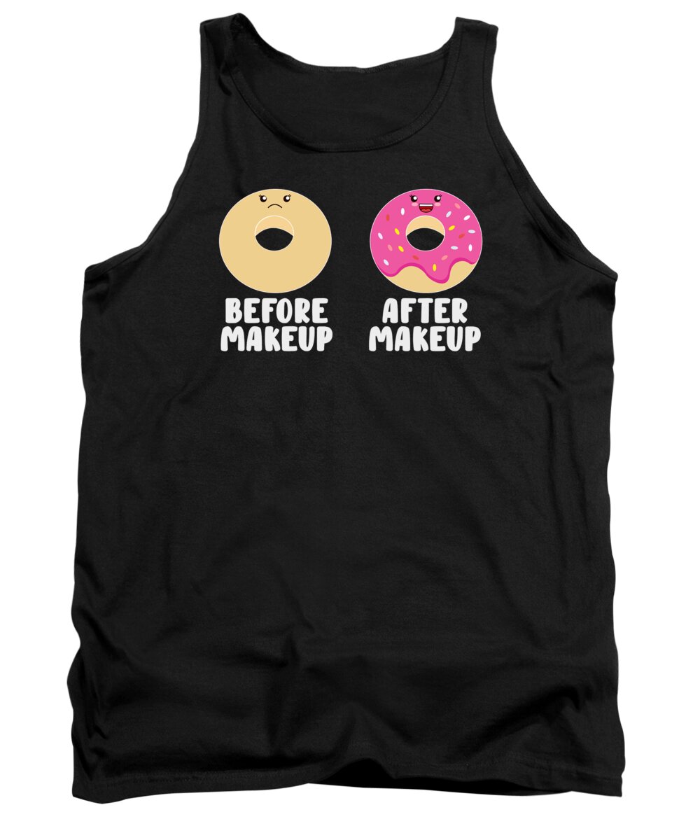 Beautician Tank Top featuring the digital art Beautician Donuts Makeup Artist Stylist #1 by Toms Tee Store