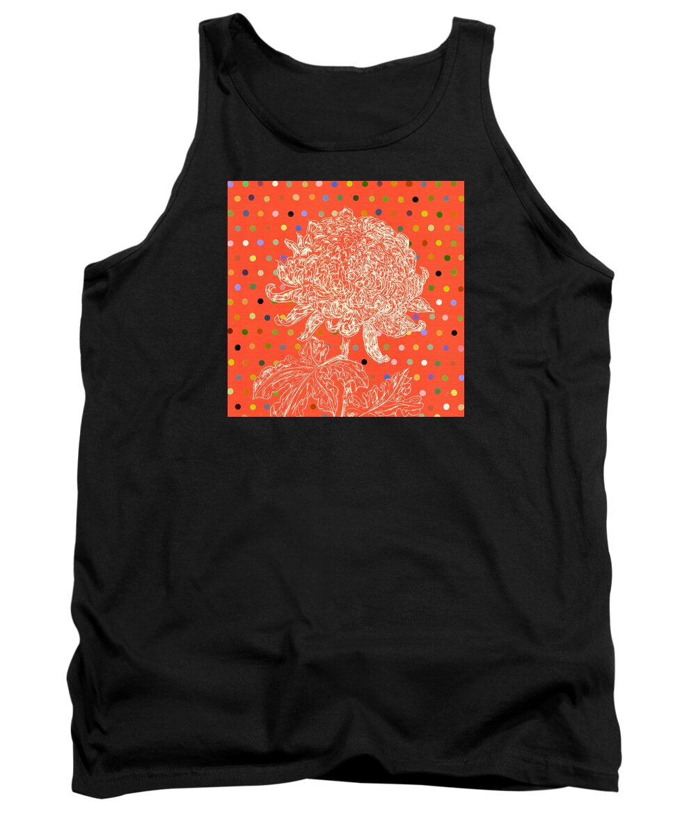  Tank Top featuring the digital art Chrysantheme Blanc #2 by Steve Hayhurst