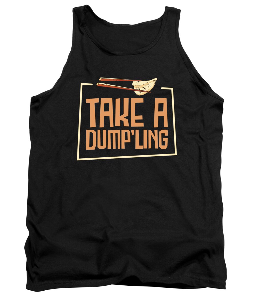 Dumpling Tank Top featuring the digital art Dumpling Asian Food Chinese Food Fan #1 by Toms Tee Store