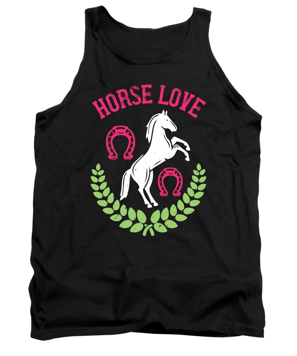 Horse Tank Top featuring the digital art Horse Love by Jacob Zelazny