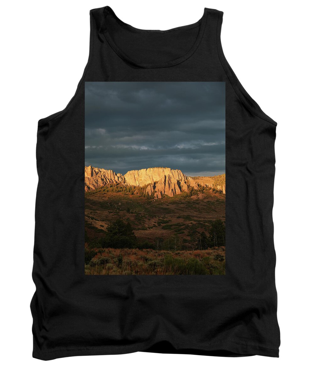 Mountain Tank Top featuring the photograph Light on the mountains by Go and Flow Photos