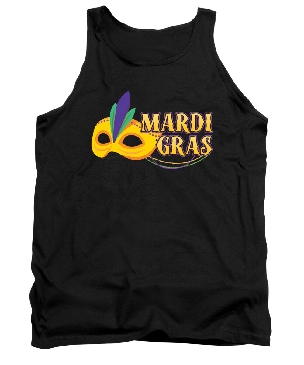 Celebrate Tank Top featuring the digital art Mardi Gras Mask Street Party Carnival Gift #1 by Thomas Larch
