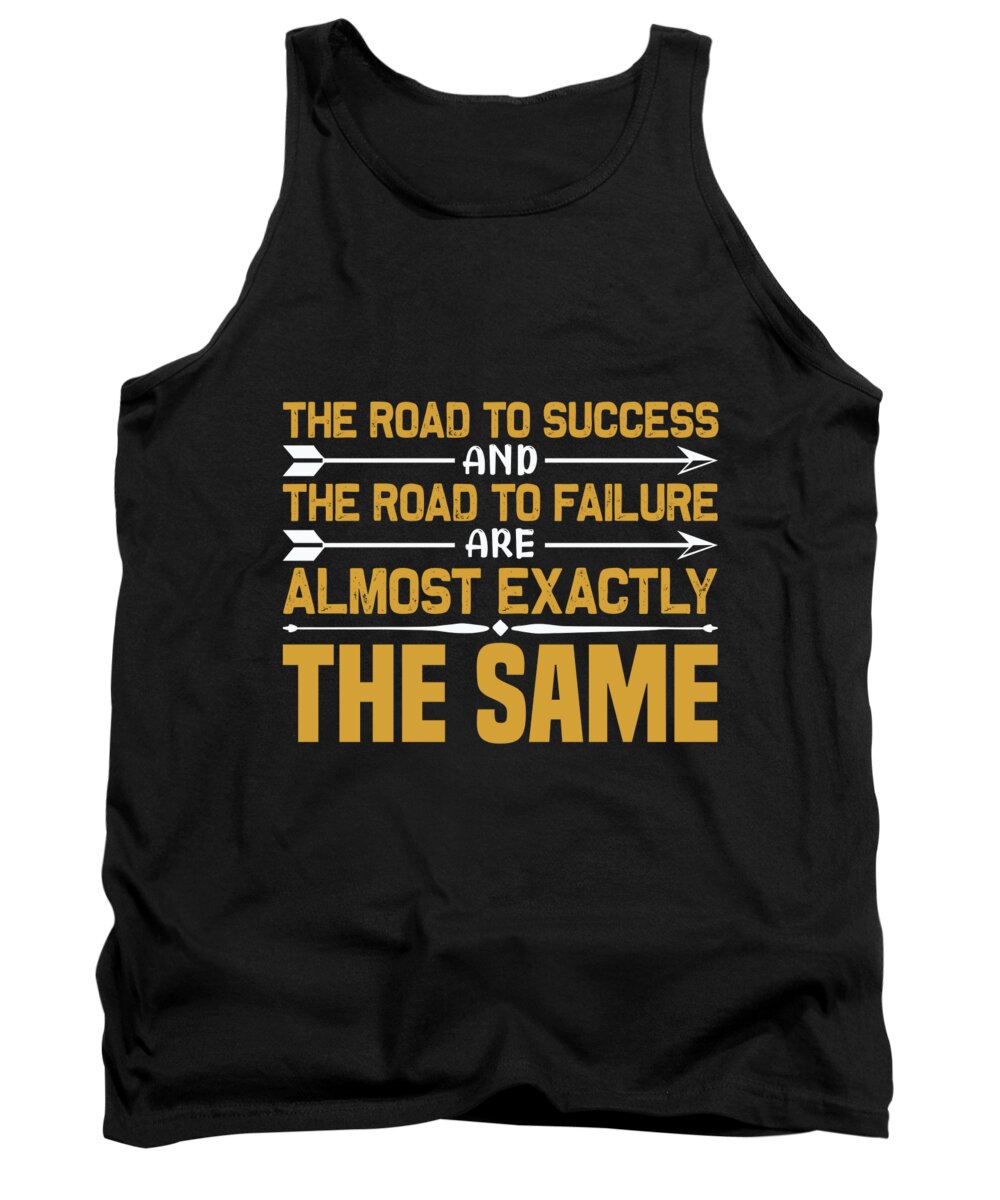 Motiviational Tank Top featuring the digital art The road to success by Jacob Zelazny